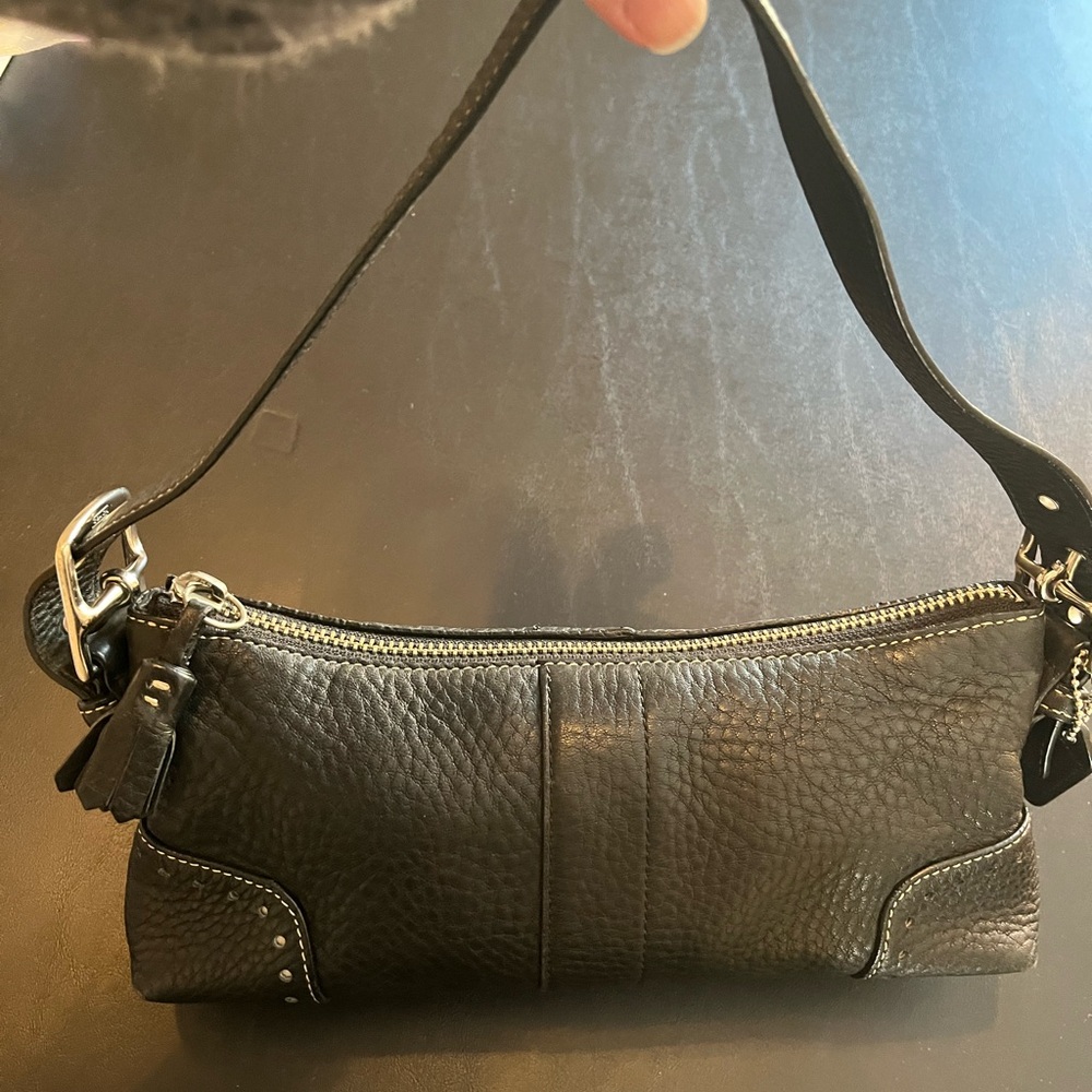 Black Leather Shoulder Bag
